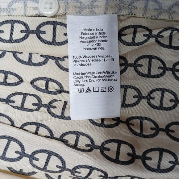 J. Crew Ameila Popover Shirt-Dress In Vintage Links Print. Size Ladies L - Picture 9 of 13